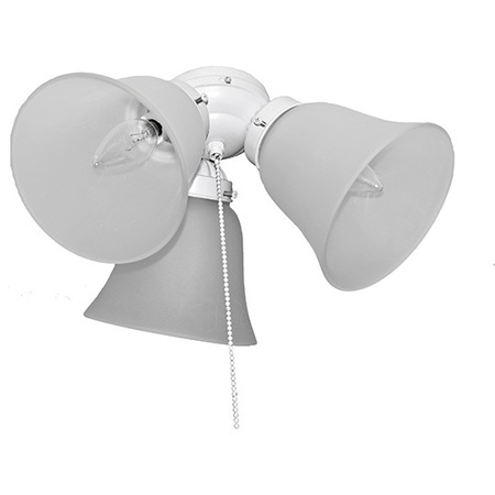 MAXIM Basic-Max 3-Light 12" Wide Matte White Ceiling Fan Light Kit FKT207FTMW